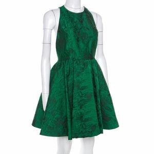 Alice + Olivia Emerald Green Tevin Mini Dress
